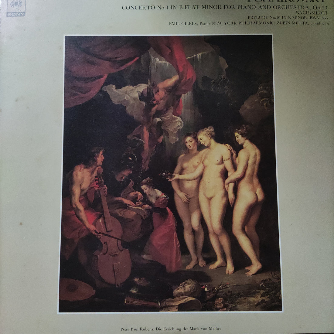 แผ่นเสียง Pyotr Ilyich Tchaikovsky / Johann Sebastian Bach - Alexander Siloti, Emil Gilels, New York Philharmonic, Zubin Mehta - Concerto No.1 in B-Flat Minor For Piano And Orchestra, Op.23 / Prelude No.10 In B Minor, BWV 855 (Vinyl) (VG+)