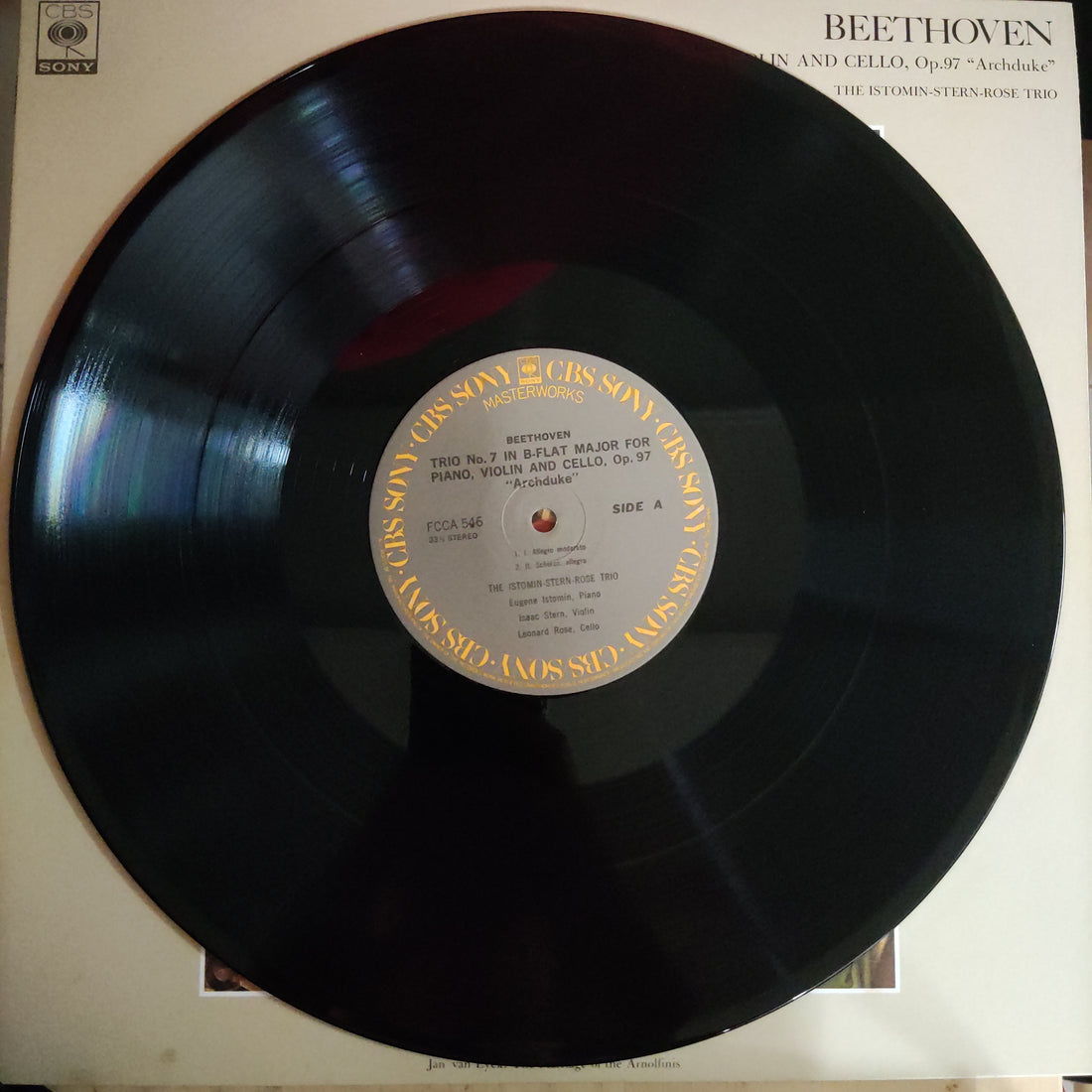 แผ่นเสียง Ludwig van Beethoven ; The Istomin/Stern/Rose Trio - Trio No.7 In B-Flat Major For Piano, Violin And Cello, Op. 97, “Archduke” (Vinyl) (VG+)