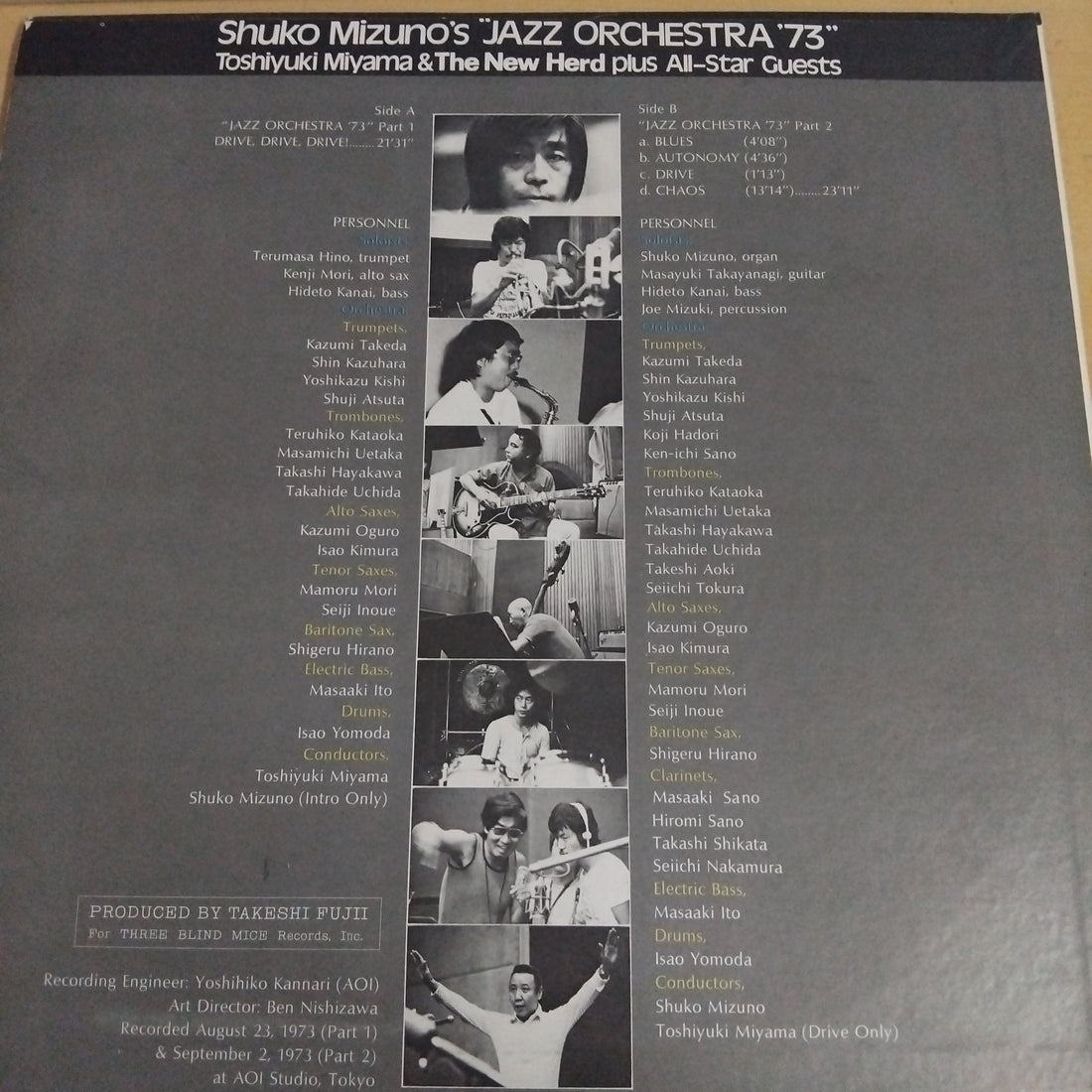 แผ่นเสียง Shuko Mizuno - Shuko Mizuno's Jazz Orchestra '73 (Vinyl) (VG+)