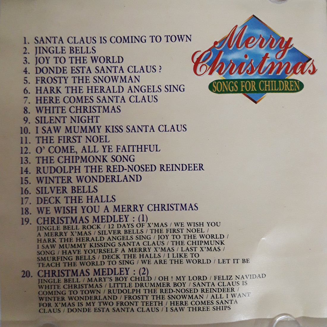 ซีดี Merry Christmas Songs For Children CD G