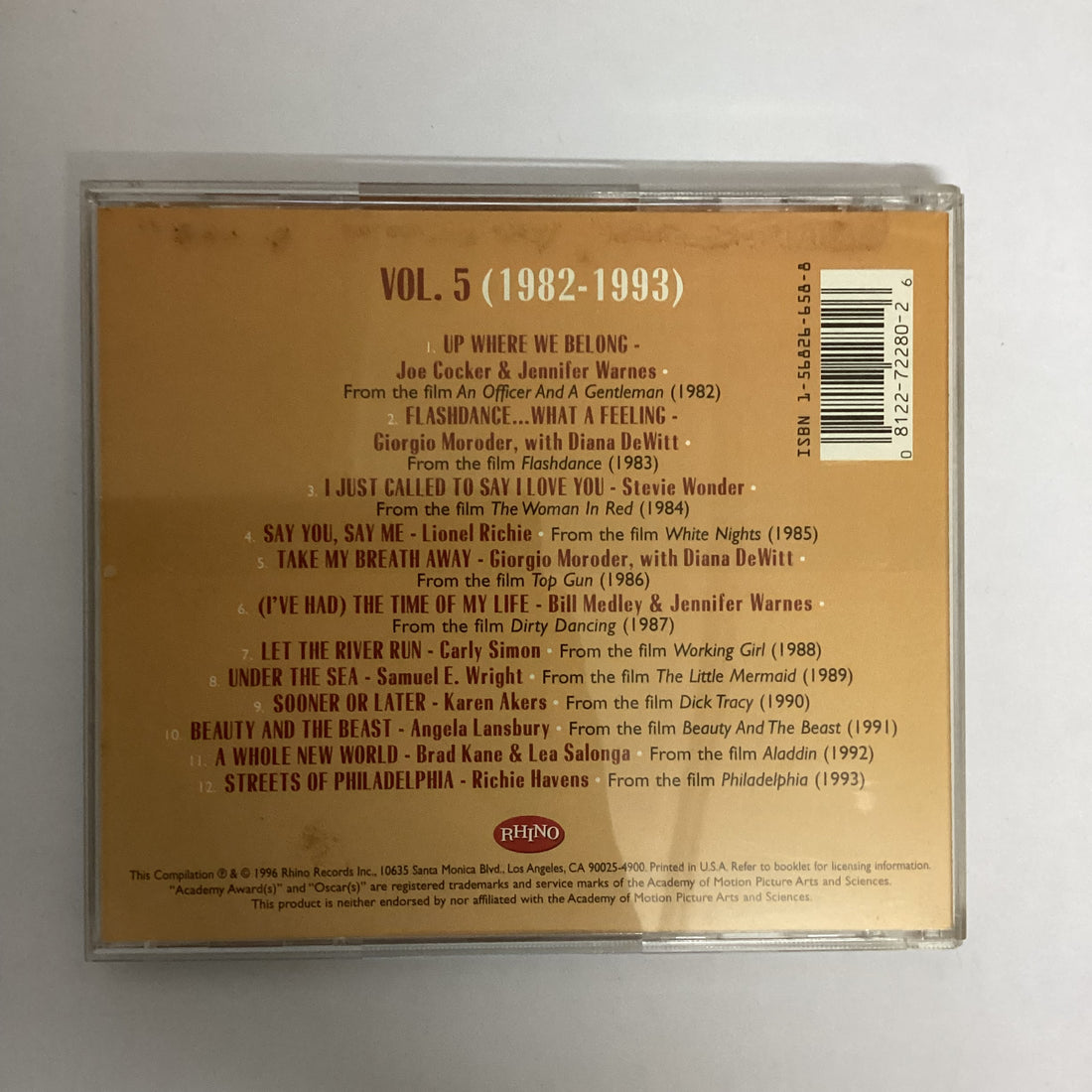 ซีดี Various - The Envelope Please...Academy Award Winning Songs Vol. 5 1982-1993 CD VG+