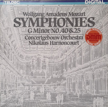 Wolfgang Amadeus Mozart - Concertgebouworkest • Nikolaus Harnoncourt : Symphonies G Minor No. 40 & 25 (LP, Album)