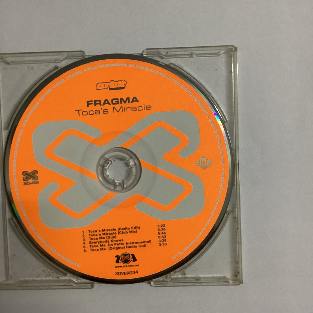 ซีดี Fragma - Toca's Miracle CD VG+
