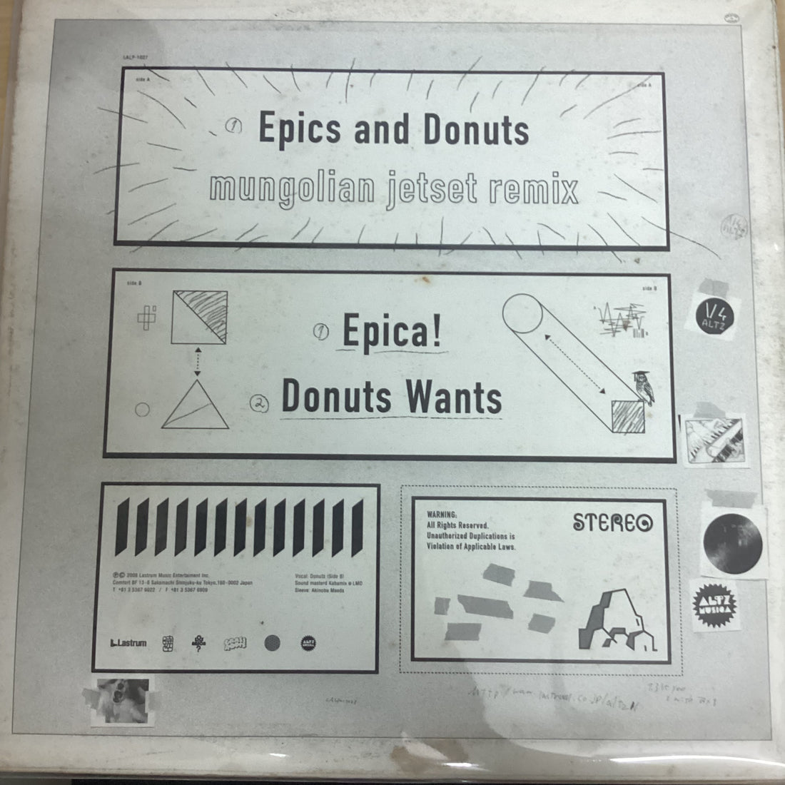 แผ่นเสียง Altz / Mungolian Jet Set - Epics And Donuts Vinyl VG