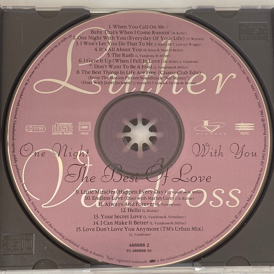 ซีดี Luther Vandross - One Night With You - The Best Of Love CD VG+