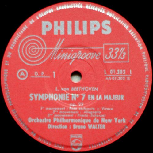 แผ่นเสียง Ludwig van Beethoven, New York Philharmonic, Bruno Walter - Intégrale Des Symphonies En 6 Disques - Symphonies N° 7 Et 8 Vinyl VG+