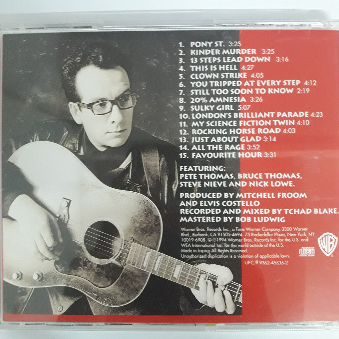 ซีดี Elvis Costello - Brutal Youth CD VG