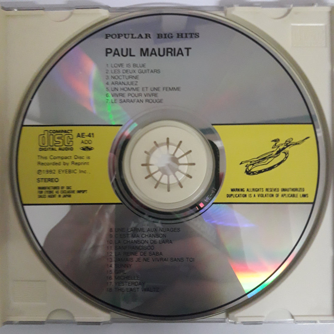 ซีดี Paul Mauriat - 18 Numbers Original Version (CD) (VG+)