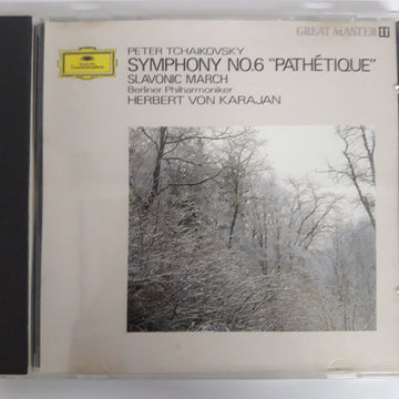 ซีดี HERBERT VON KARAJAN - PETER TCHAIKOVSKY SYMPHONY NO.6 SLAVONIC MARCH CD VG+