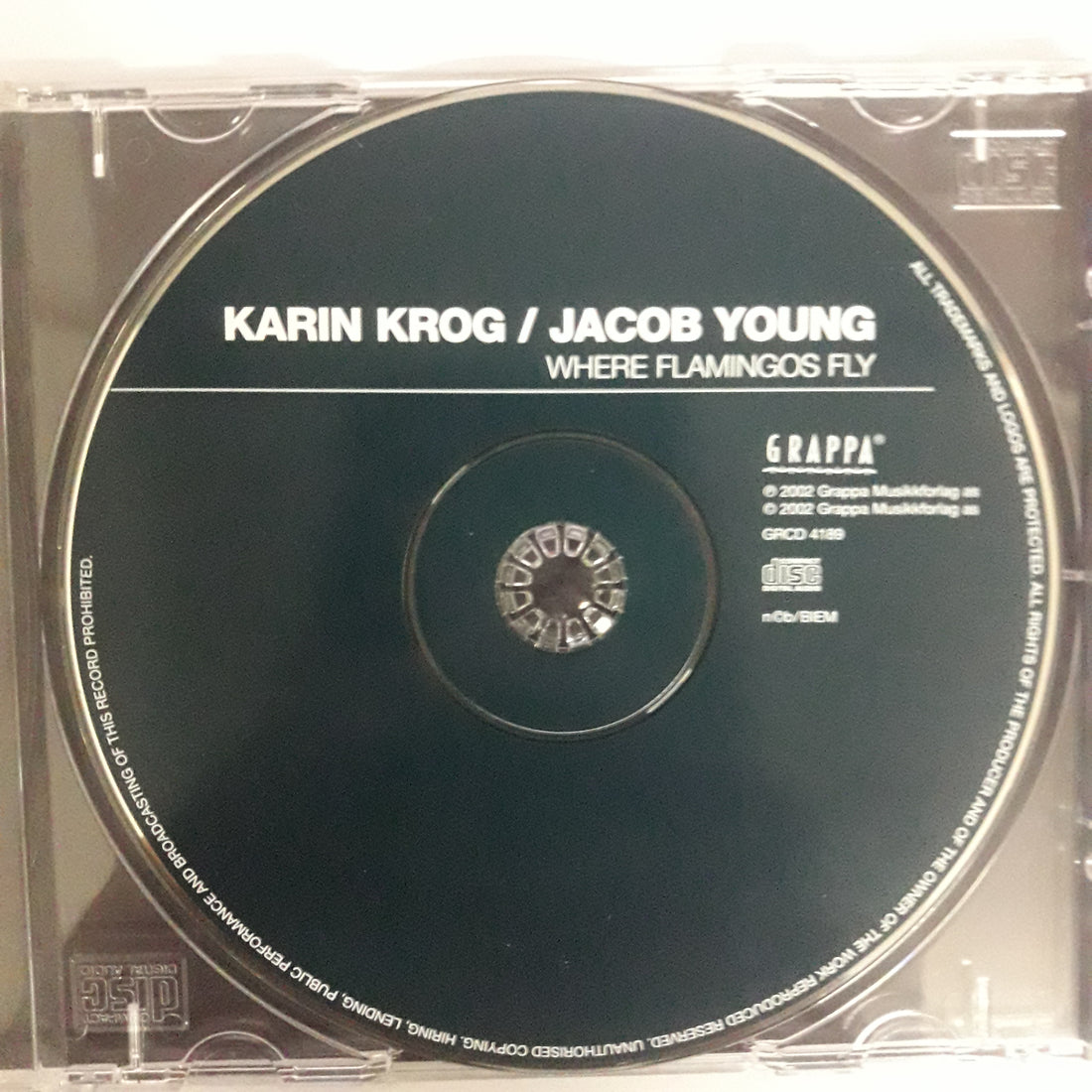 ซีดี KARIN KROG / JACOB YOUNG WHERE FLAMINGOS FLY (CD) (VG+)