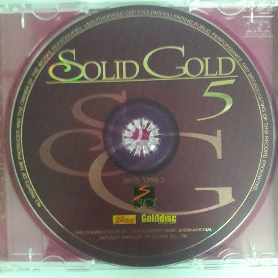 ซีดี Various - 24 ALL TIME FAVOURITES ORIGINAL ARTISTS - SOLID GOLD 5 (CD) (VG+) (24bit) (แผ่นทอง)