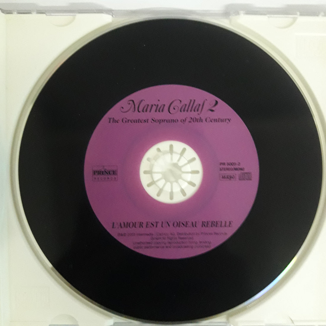 ซีดี MARIA CALLAS - L'AMOUR EST UN OISEAU REBELLE CD VG+