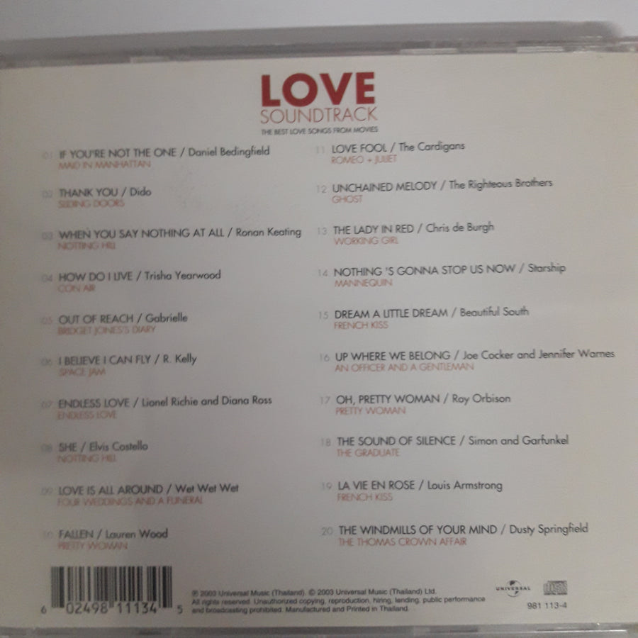 ซีดี Various - LOVE SOUNDTRACK (CD) (VG+)