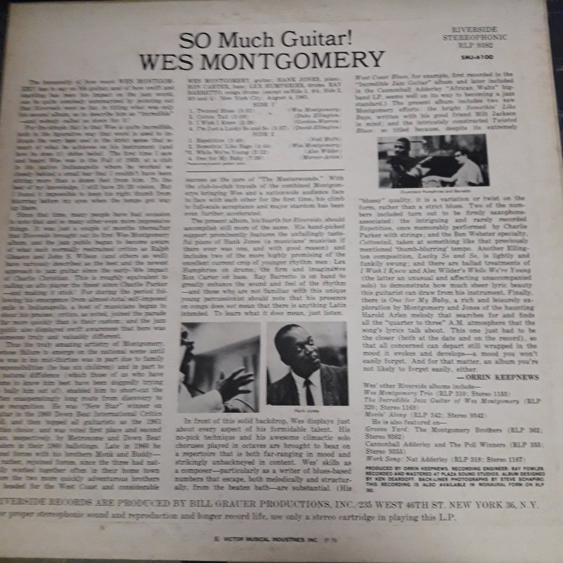 แผ่นเสียง Wes Montgomery - So Much Guitar! (Vinyl) (VG+)