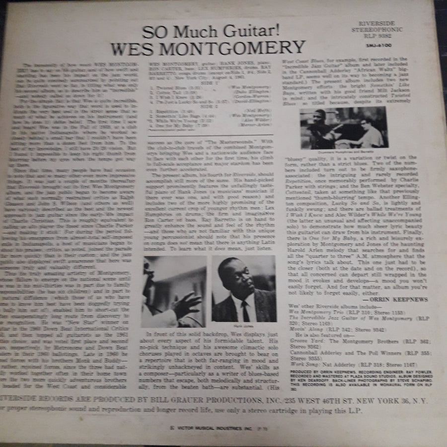 แผ่นเสียง Wes Montgomery - So Much Guitar! Vinyl VG+