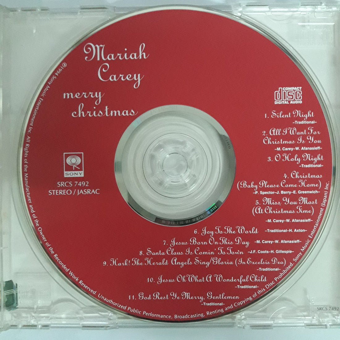 ซีดี Mariah Carey = Mariah Carey - Merry Christmas = メリークリスマス (CD) (VG+)