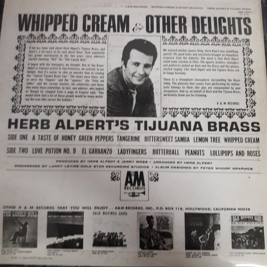 แผ่นเสียง Herb Alpert & The Tijuana Brass - Whipped Cream & Other Delights (Vinyl) (VG+)