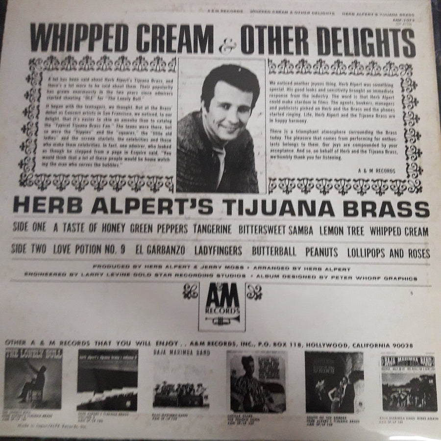 แผ่นเสียง Herb Alpert & The Tijuana Brass - Whipped Cream & Other Delights Vinyl VG+