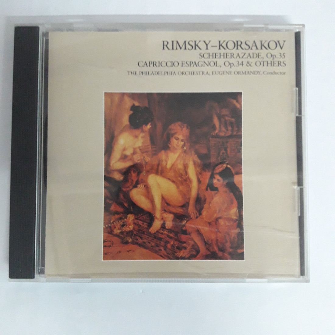 ซีดี Nikolai Rimsky-Korsakov - The Philadelphia Orchestra, Eugene Ormandy - Scheherazade, Op. 35 / Capriccio Espagnol, Op. 34 & Others (CD) (VG+)