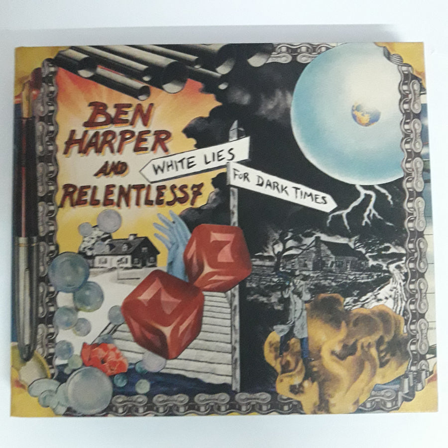 ซีดี Ben Harper And Relentless7 - White Lies For Dark Times (CD) (VG+) (2CDs)