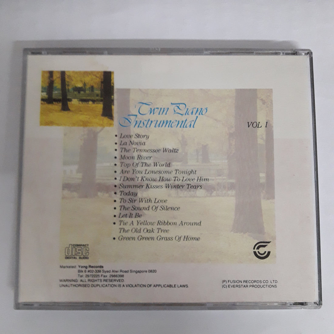 ซีดี Unknown Artist - Twin Piano Instrumental Vol. 1 CD VG+