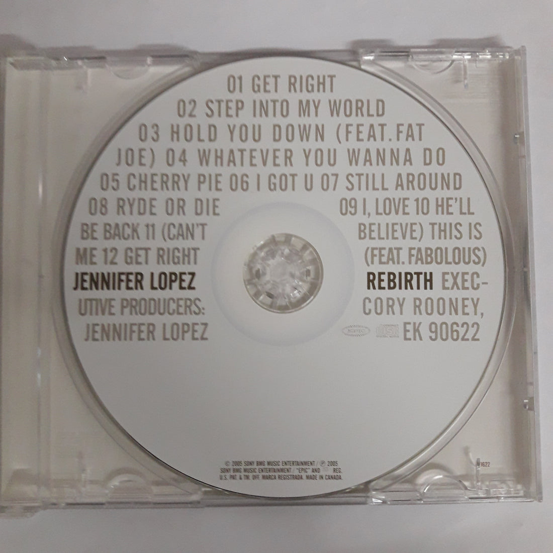 ซีดี Jennifer Lopez - Rebirth (CD) (VG+)