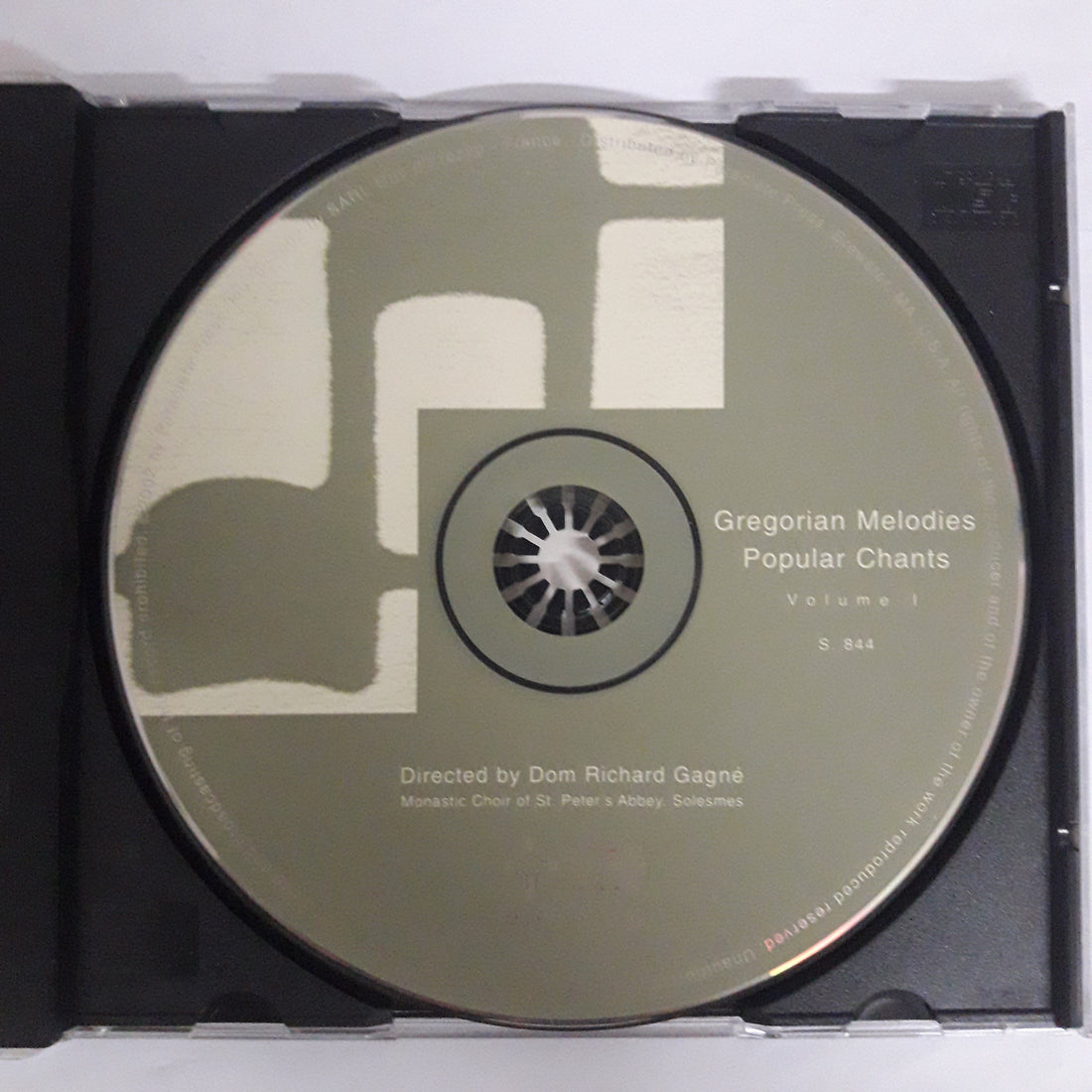 ซีดี Chœur Des Moines De L'Abbaye Saint-Pierre De Solesmes, Richard Gagné - Gregorian Melodies - Popular Chants, Volume 1 CD VG+