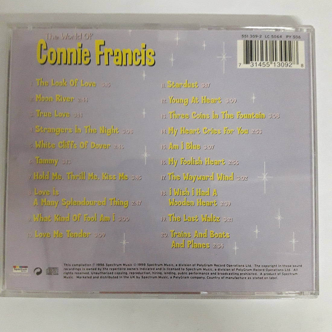 Connie Francis - The World Of Connie Francis (CD) (NM or M-)