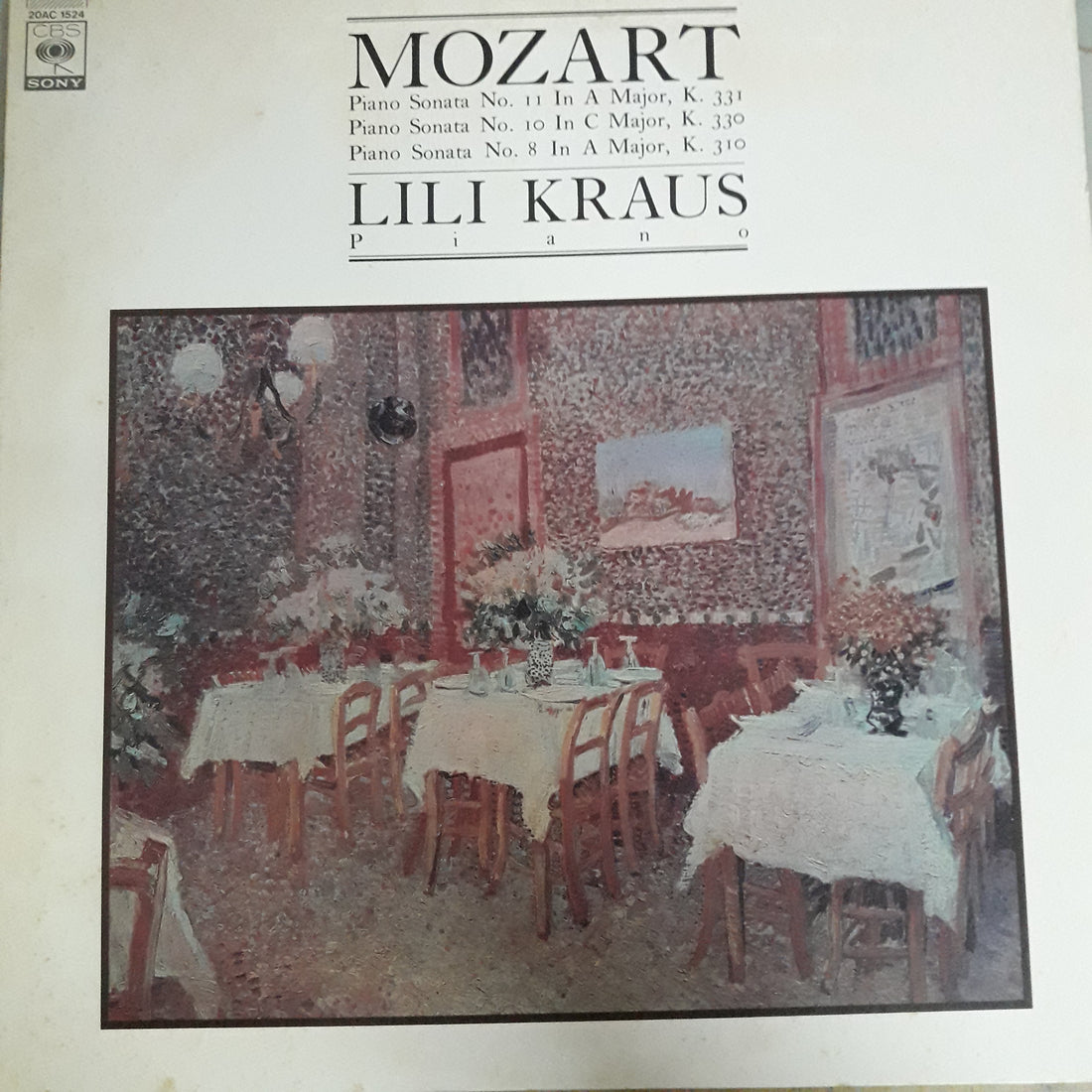 แผ่นเสียง Various - Lili Kraus - Piano Sonata No.11,10,8 In A Major K.331,330,310 (Vinyl) (VG+)