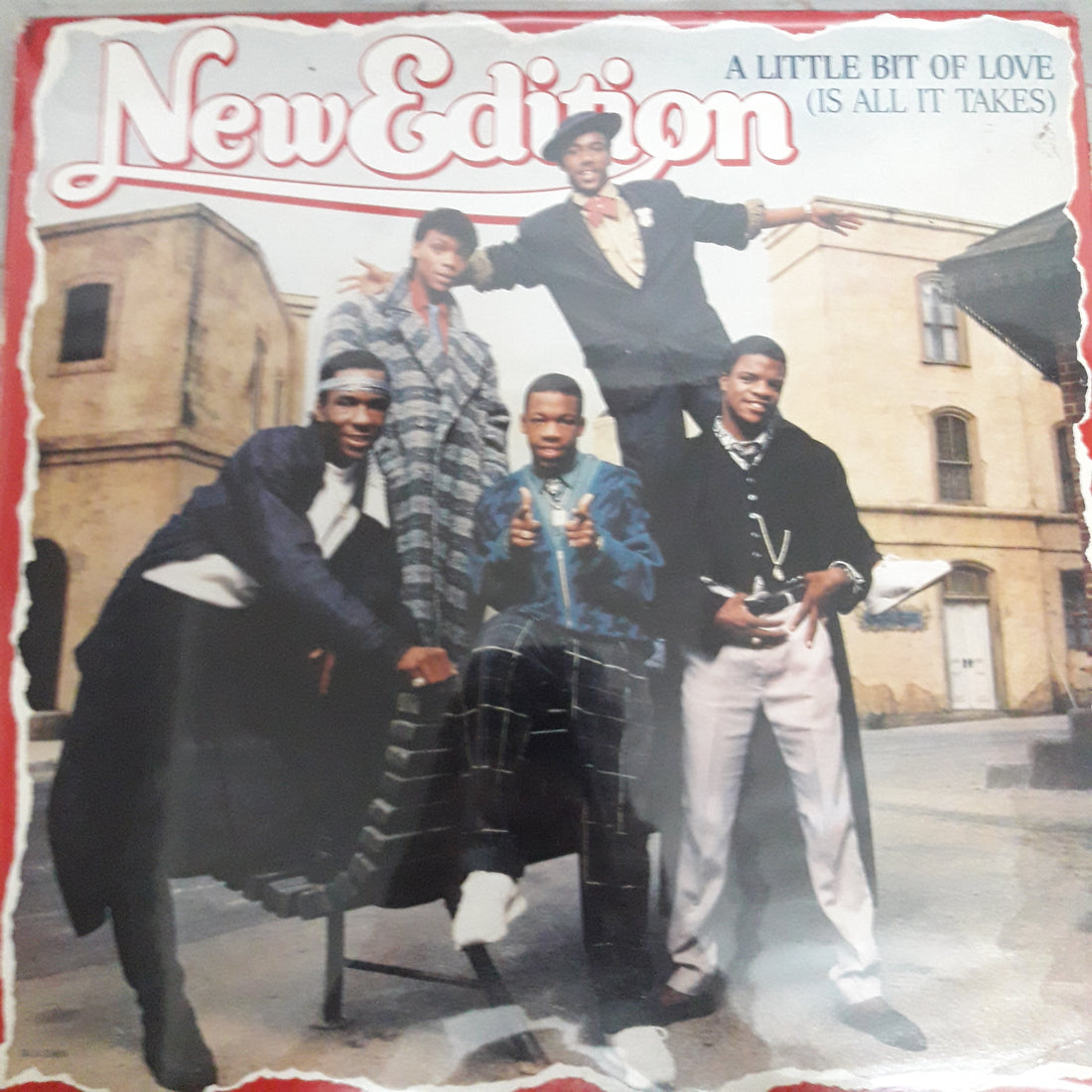 แผ่นเสียง New Edition - A Little Bit Of Love (Is All It Takes) (12" Version) (Vinyl) (VG+)