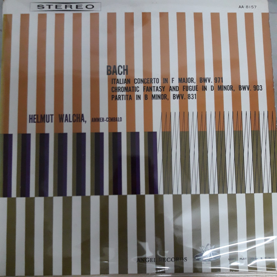 แผ่นเสียง Johann Sebastian Bach - Helmut Walcha - Italian Concerto In F Major, BWV 971 • Chromatic Fantasy And Fugue In D Minor, BWV 903 • Partita In B Minor, BWV 831 Vinyl VG+ แผ่นสี