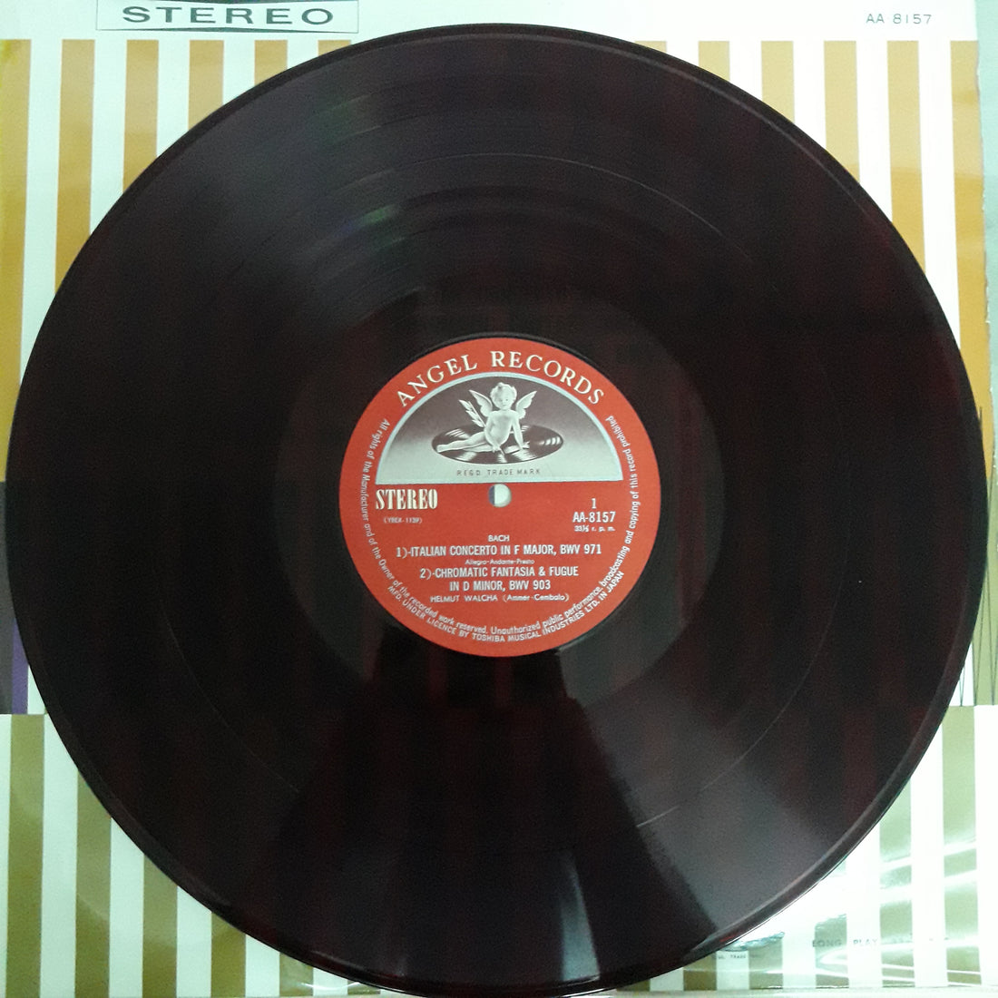 แผ่นเสียง Johann Sebastian Bach - Helmut Walcha - Italian Concerto In F Major, BWV 971 • Chromatic Fantasy And Fugue In D Minor, BWV 903 • Partita In B Minor, BWV 831 Vinyl VG+ แผ่นสี