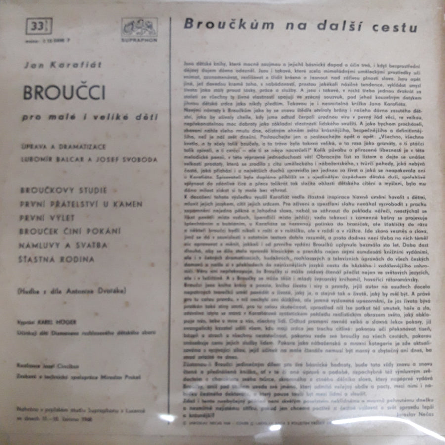 แผ่นเสียง Jan Karafiát - Broučci Vinyl VG+