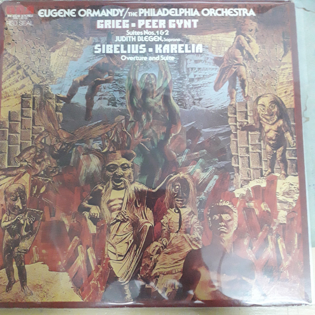 แผ่นเสียง Edvard Grieg - Jean Sibelius - The Philadelphia Orchestra, Eugene Ormandy, Judith Blegen - Peer Gynt Suites Nos. 1 & 2 / Karelia Overture And Suite Vinyl VG+