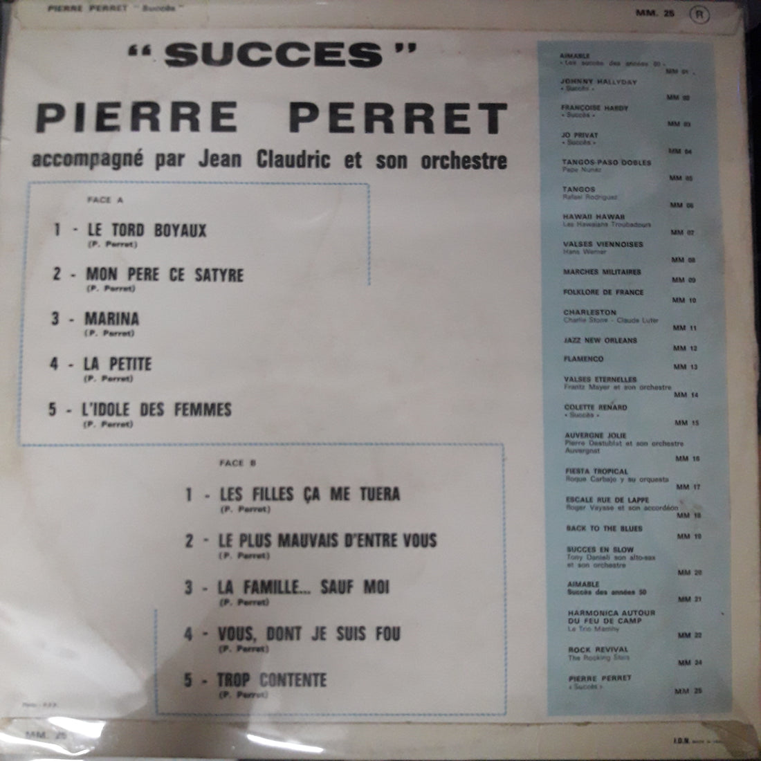 แผ่นเสียง Pierre Perret - "Succès" Vinyl VG