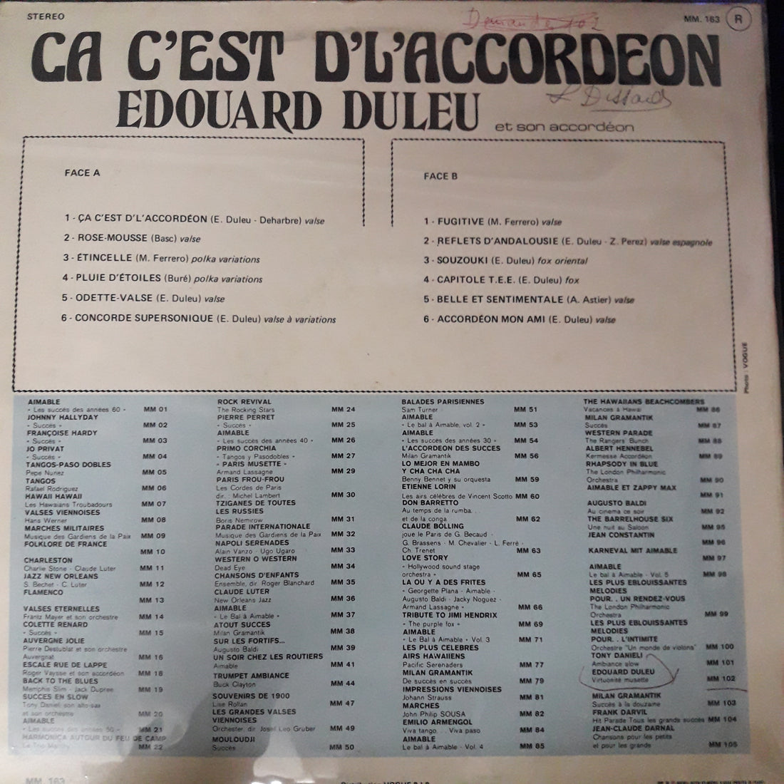 แผ่นเสียง Edouard Duleu - Ca C'Est D'L'Accordéon Vinyl VG+