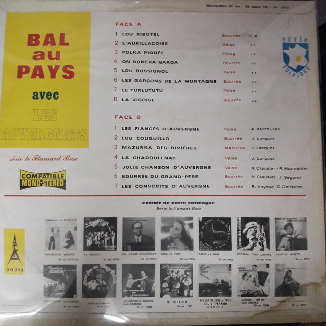 แผ่นเสียง Les Auvergnats - Bal Au Pays Vinyl VG+