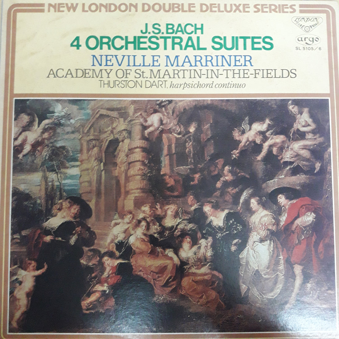 แผ่นเสียง Johann Sebastian Bach, The Academy Of St. Martin-in-the-Fields, Sir Neville Marriner - 4 Orchestral Suites Vinyl VG+ 2LPs