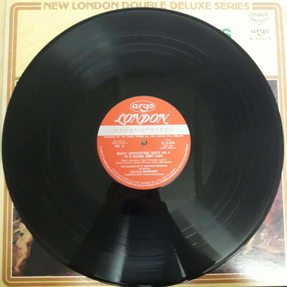 แผ่นเสียง Johann Sebastian Bach, The Academy Of St. Martin-in-the-Fields, Sir Neville Marriner - 4 Orchestral Suites Vinyl VG+ 2LPs