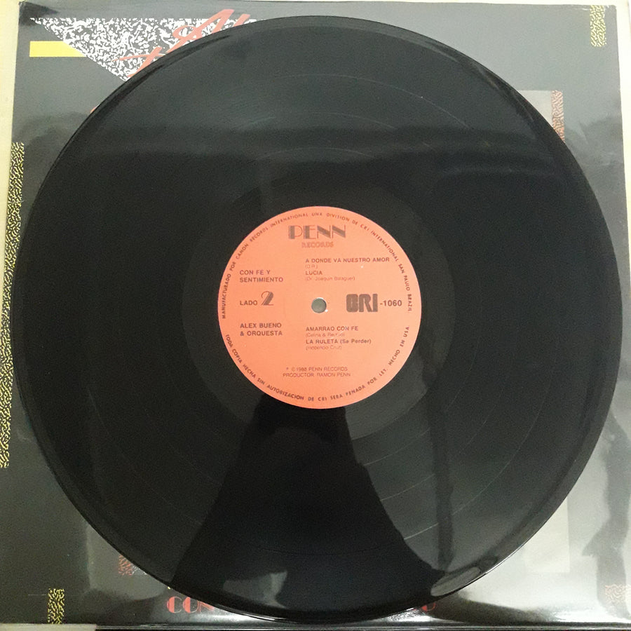 แผ่นเสียง JAlex Bueno y Su Orquesta - Con Fe y Sentimiento Vinyl VG+