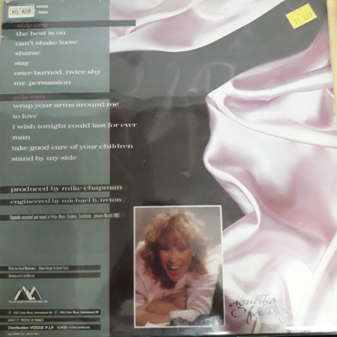 แผ่นเสียง Agnetha Fältskog - Wrap Your Arms Around Me Vinyl VG+