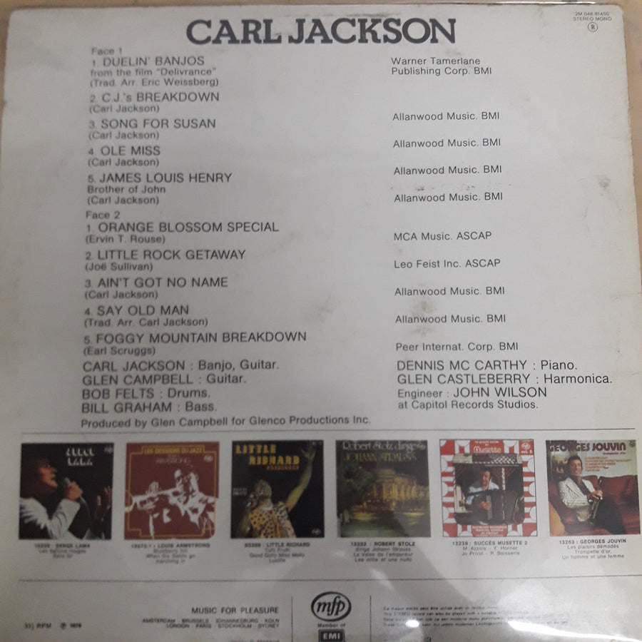 แผ่นเสียง Carl Jackson / Glen Campbell - Duelin' Banjos Du Film "Delivrance" - Orange Blossom Special Vinyl VG+