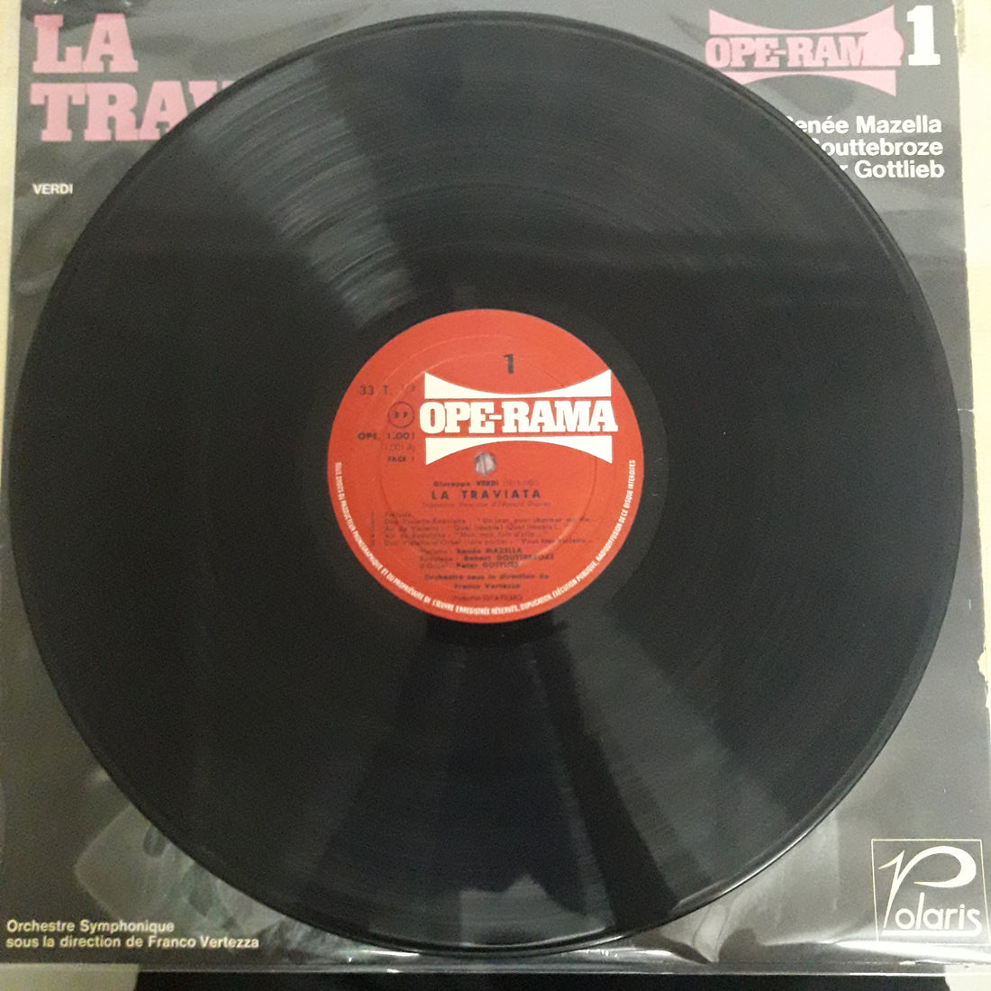 แผ่นเสียง Giuseppe Verdi, René Mazella, Robert Gouttebroze, Peter Gottlieb, Franco Vertezza - La Traviata Vinyl VG+