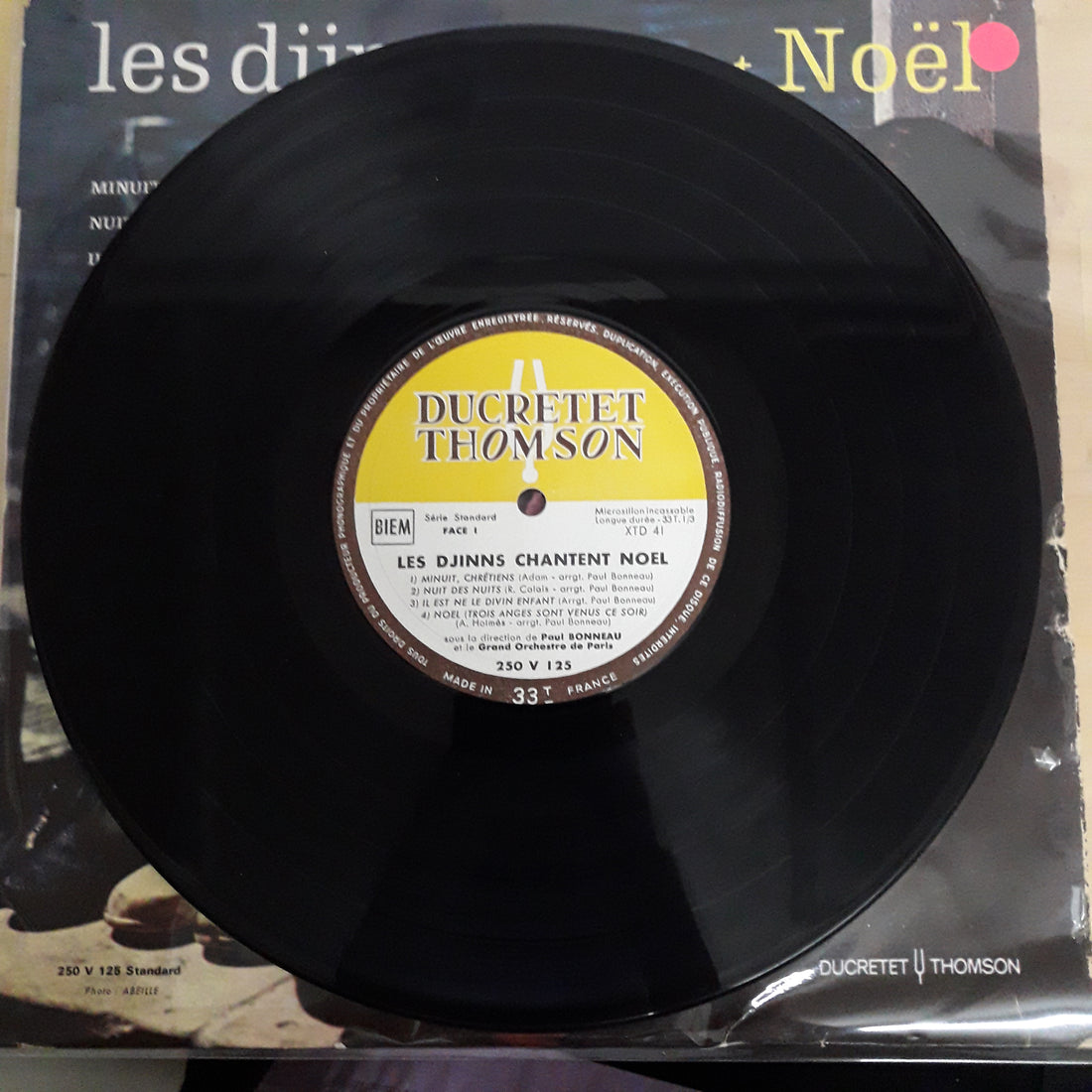 แผ่นเสียง Les Djinns Sous La Direction De Paul Bonneau Et Le Grand Orchestre De Paris - Chantent Noël Vinyl VG+