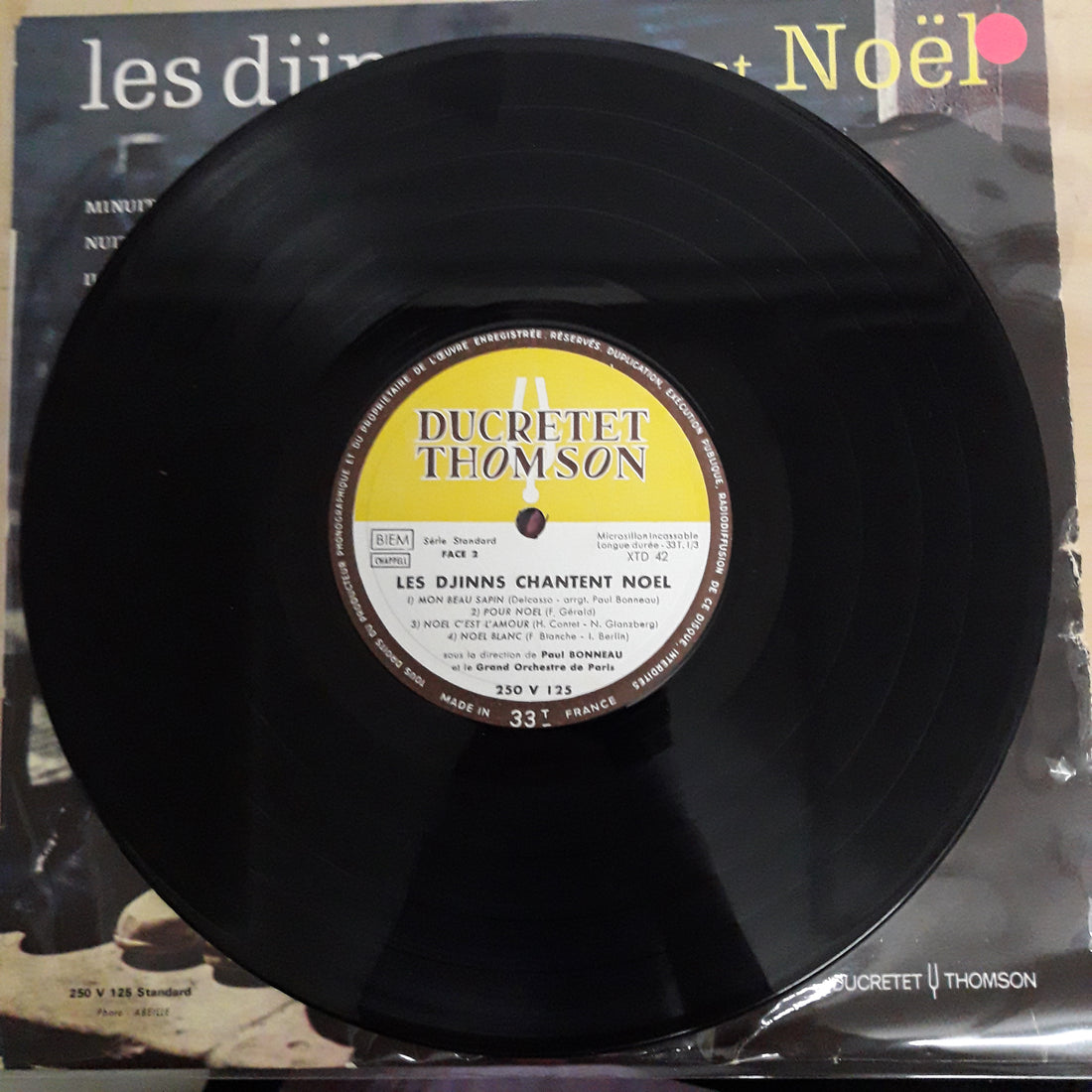 แผ่นเสียง Les Djinns Sous La Direction De Paul Bonneau Et Le Grand Orchestre De Paris - Chantent Noël Vinyl VG+