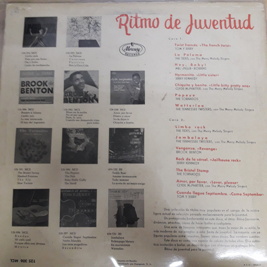 แผ่นเสียง Various - Ritmo De Juventud Vinyl VG+