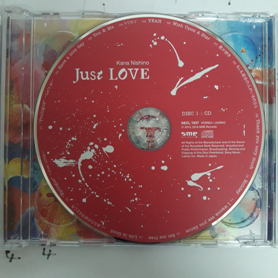 ซีดี Kana Nishino - Just Love CD VG+ 1CD 1DVD