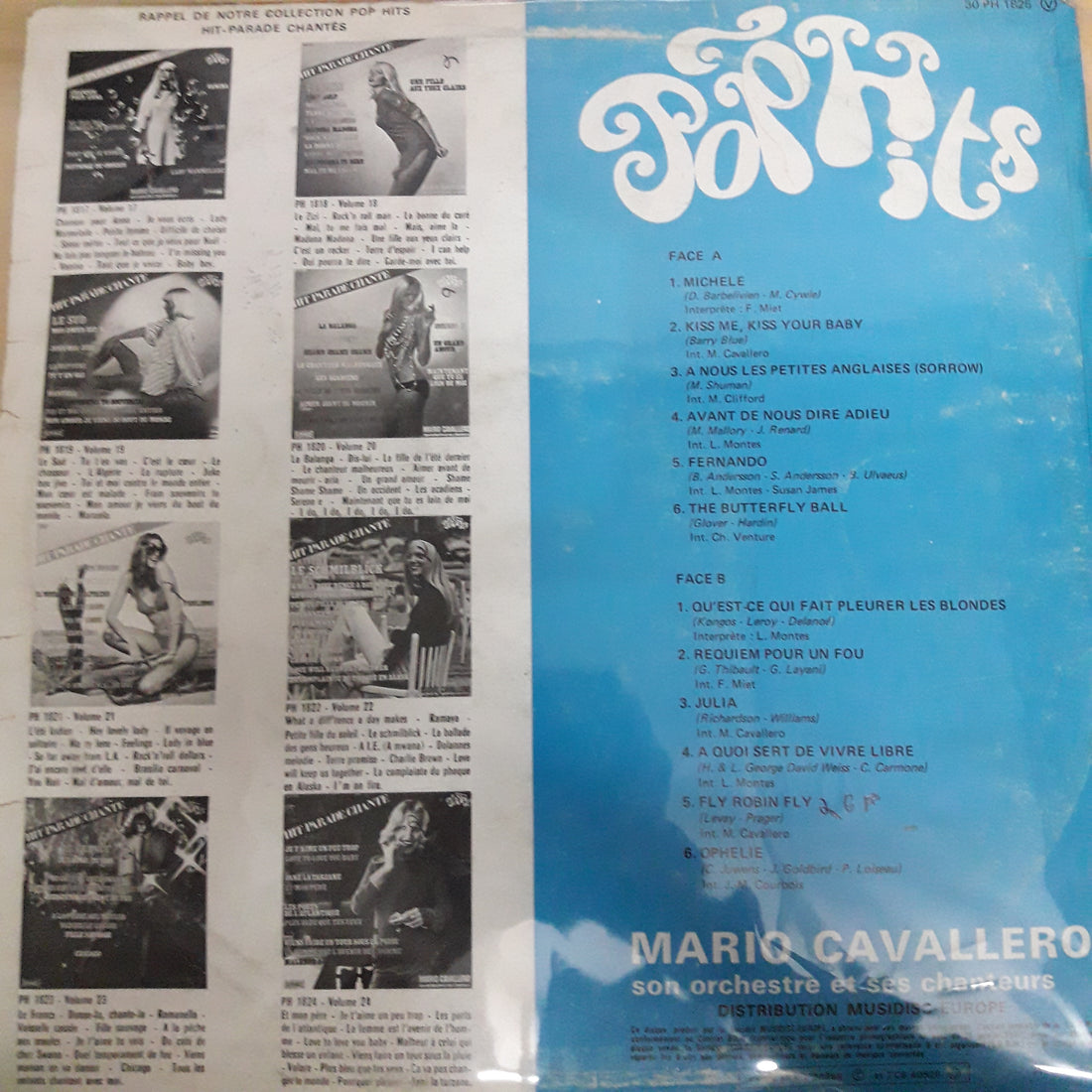 แผ่นเสียง Mario Cavallero Et Son Orchestre - Hit Parade Chante - Pop Hits - Vol 25 Vinyl VG