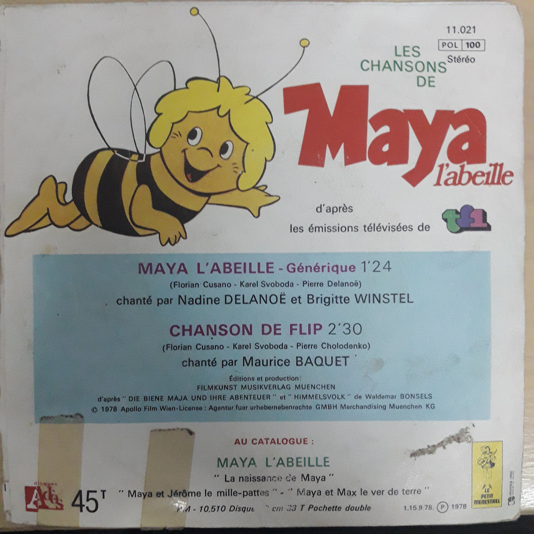 แผ่นเสียง Various - Les Chansons De Maya L'abeille D'après Les Emissions Télévisées De Tf1 Vinyl VG