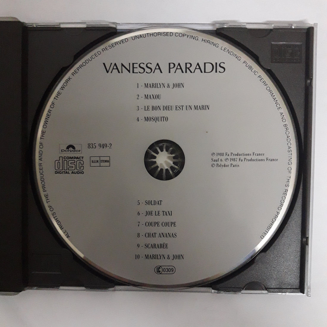 ซีดี Vanessa Paradis - M & J CD VG